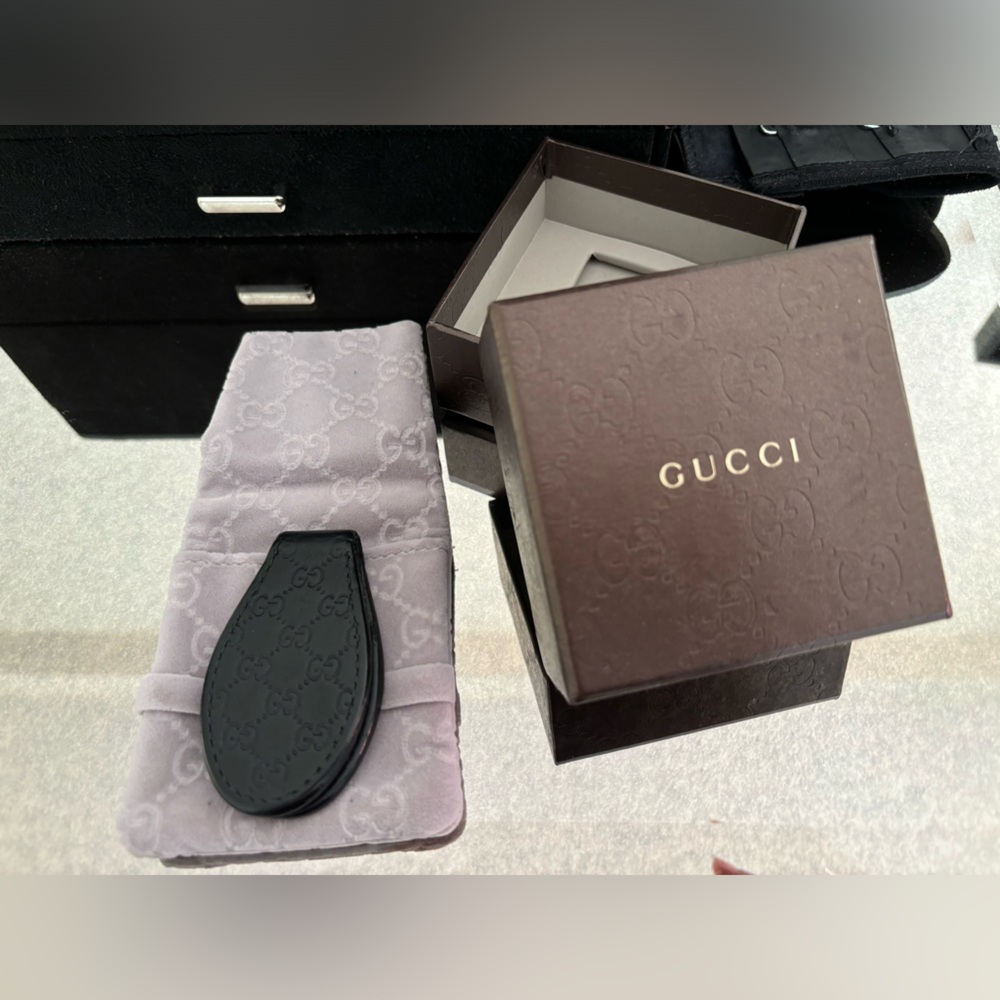 Gucci men’s leather money clip